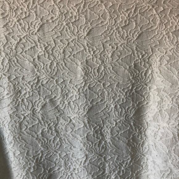 Talbots Lace Long Sleeve Blouse Key Hole Cream M - Picture 4 of 7